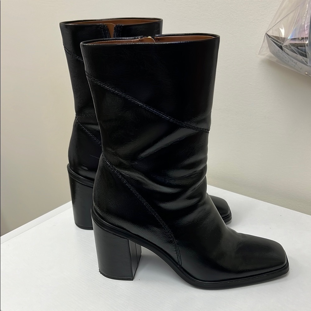 Franco Sarto Black Stevie Boot Sz 10